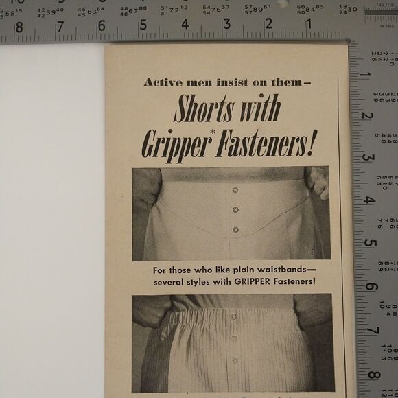 Men's‎ Fashion Underwear - Vtg 1950 Orig Retro PRINT AD - Gay Interest Ephemera - Picture 4 of 7